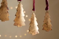 Baubles & Tree Decorations|New Christmas^Nkuku Mishti Tree Baubles - Antique Brass - Small (Set of 4)