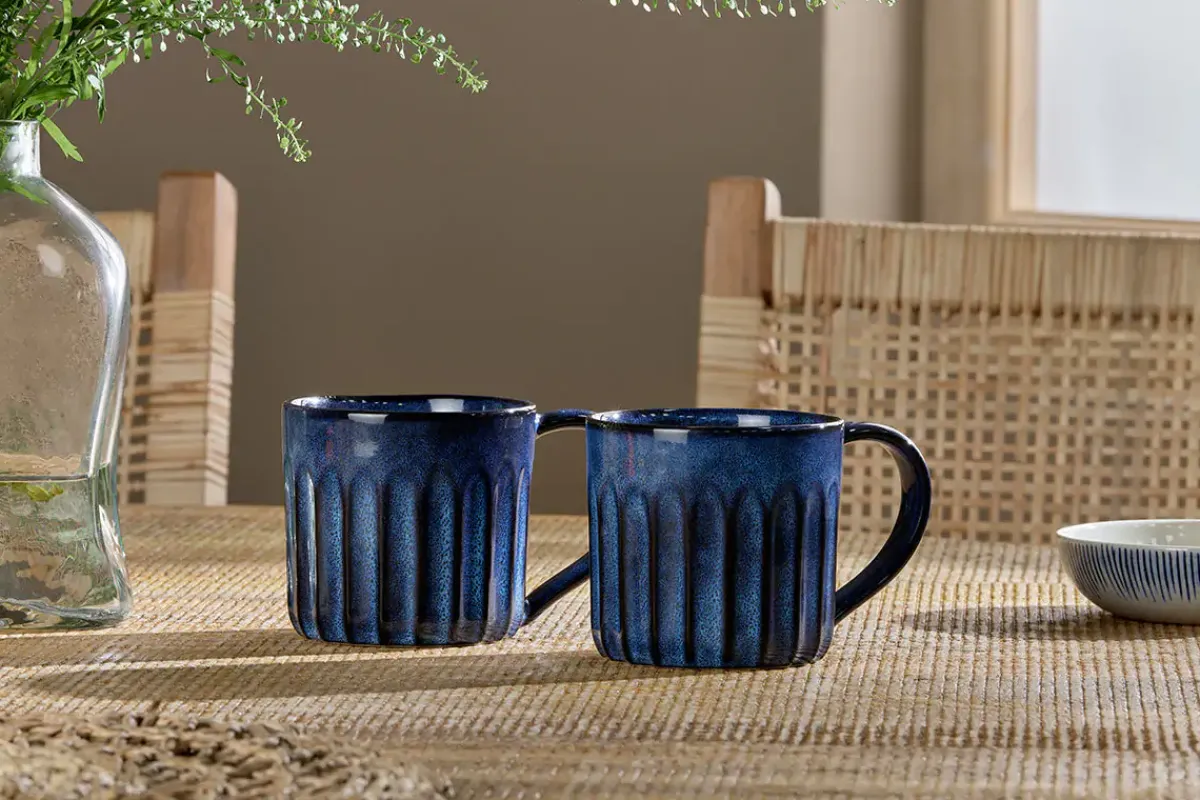 Mugs^Nkuku Moda Mug - (Set of 2) Deep Blue