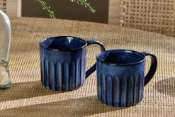 Mugs^Nkuku Moda Mug - (Set of 2) Deep Blue