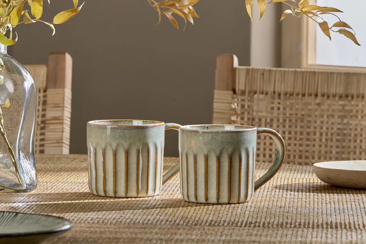 Mugs^Nkuku Moda Mug - (Set of 2) Natural