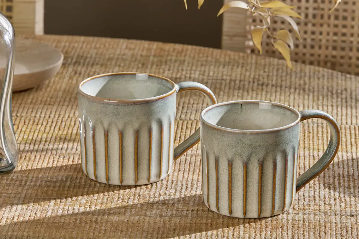 Mugs^Nkuku Moda Mug - (Set of 2) Natural