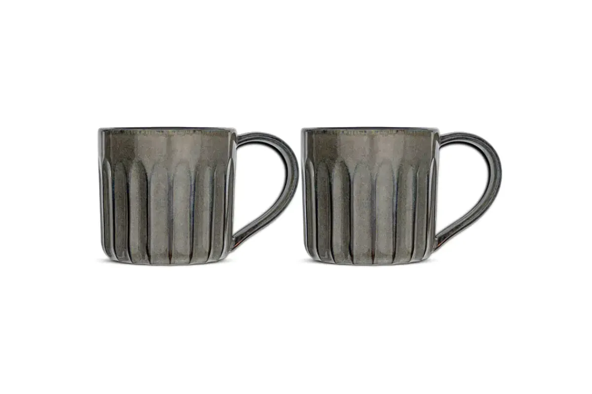 Mugs^Nkuku Moda Mug - (Set of 2) Pewter