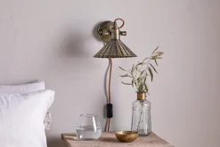 Wall Lights|Wall & Spot Lights^Nkuku Moti Wall Lamp - Antique Brass