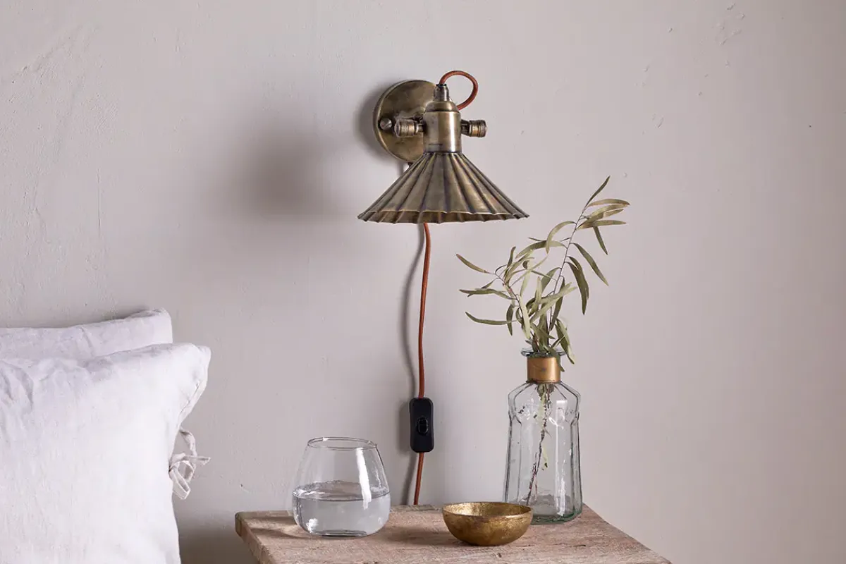Wall Lights|Wall & Spot Lights^Nkuku Moti Wall Lamp - Antique Brass