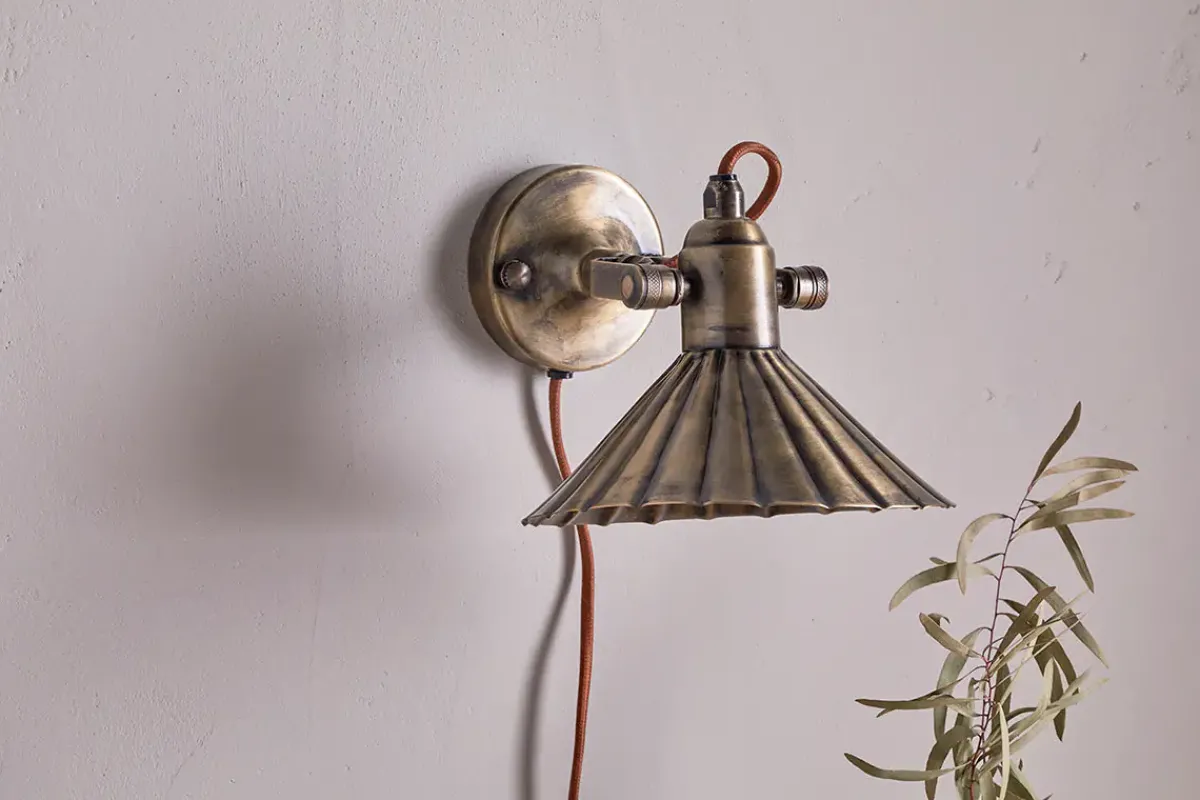 Wall Lights|Wall & Spot Lights^Nkuku Moti Wall Lamp - Antique Brass