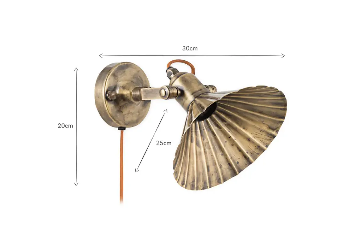 Wall Lights|Wall & Spot Lights^Nkuku Moti Wall Lamp - Antique Brass