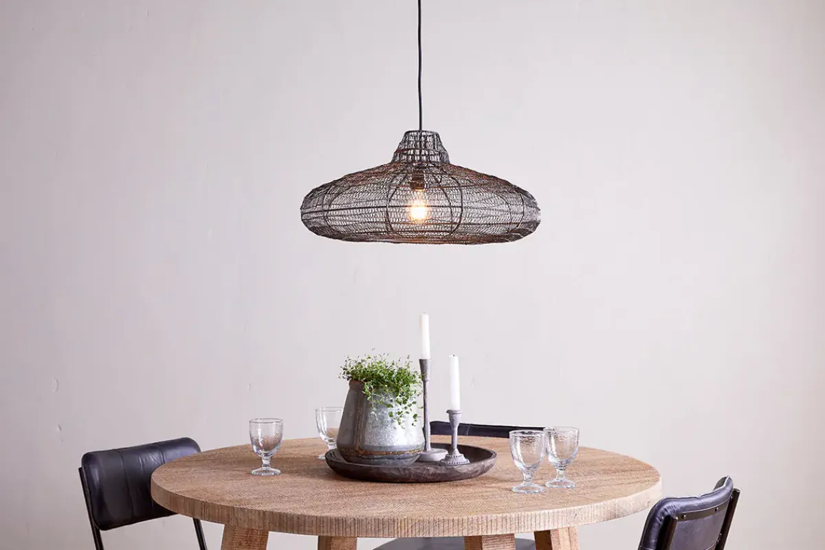 Lampshades|Pendant Shades^Nkuku Mukuni Wire Lampshade - Bronze/Black