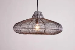 Lampshades|Pendant Shades^Nkuku Mukuni Wire Lampshade - Bronze/Black