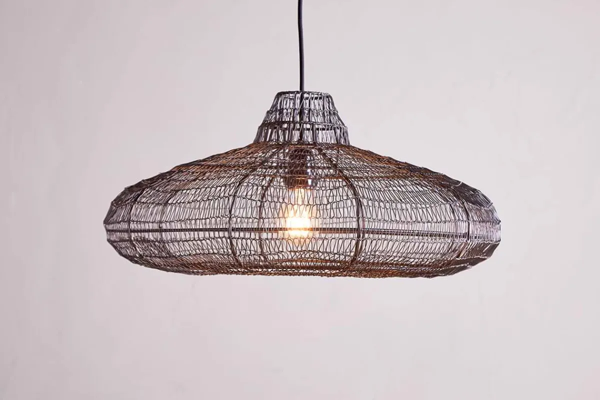 Lampshades|Pendant Shades^Nkuku Mukuni Wire Lampshade - Bronze/Black