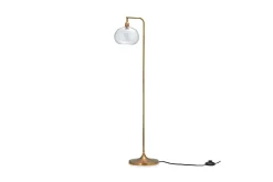 Floor Lamps^Nkuku Mulia Recycled Glass Floor Lamp - Antique Brass