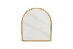 Wall Mirrors^Nkuku Murwara Arch Mirror - Antique Brass