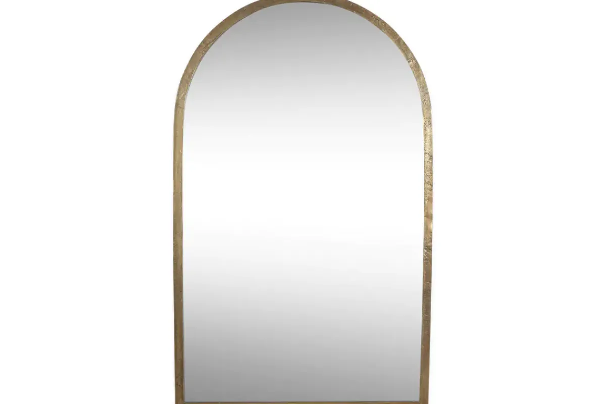 Full Length Mirrors^Nkuku Murwara Full Length Arched Mirror - Antique Brass