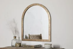 Wall Mirrors|Hallway & Bootroom^Nkuku Murwara Wall Mirror - Antique Brass