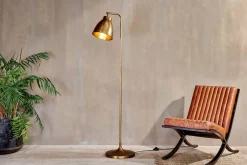 Floor Lamps^Nkuku Muturi Floor Lamp - Antique Brass