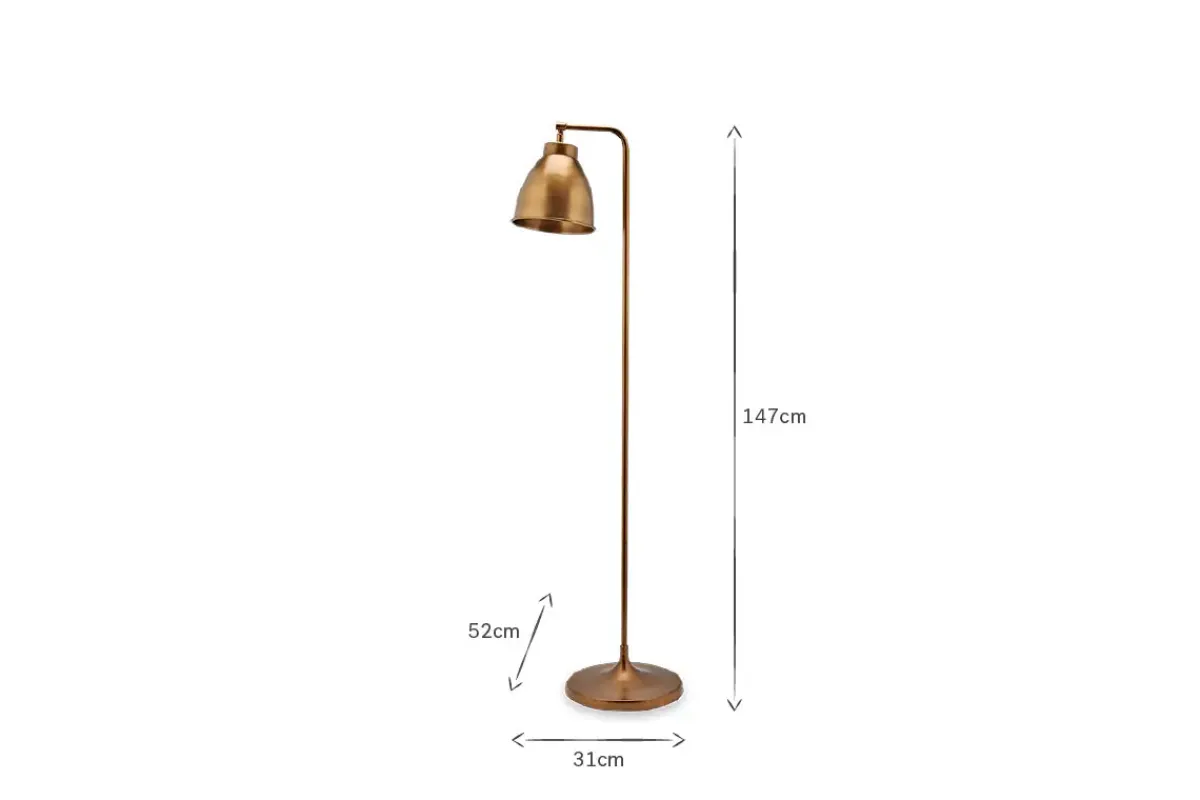 Floor Lamps^Nkuku Muturi Floor Lamp - Antique Brass