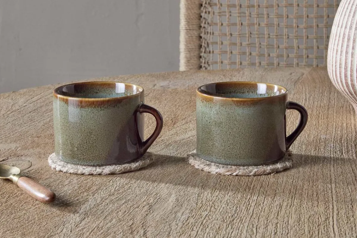 Mugs^Nkuku Naav Mugs - - Large (Set of 2) Blue
