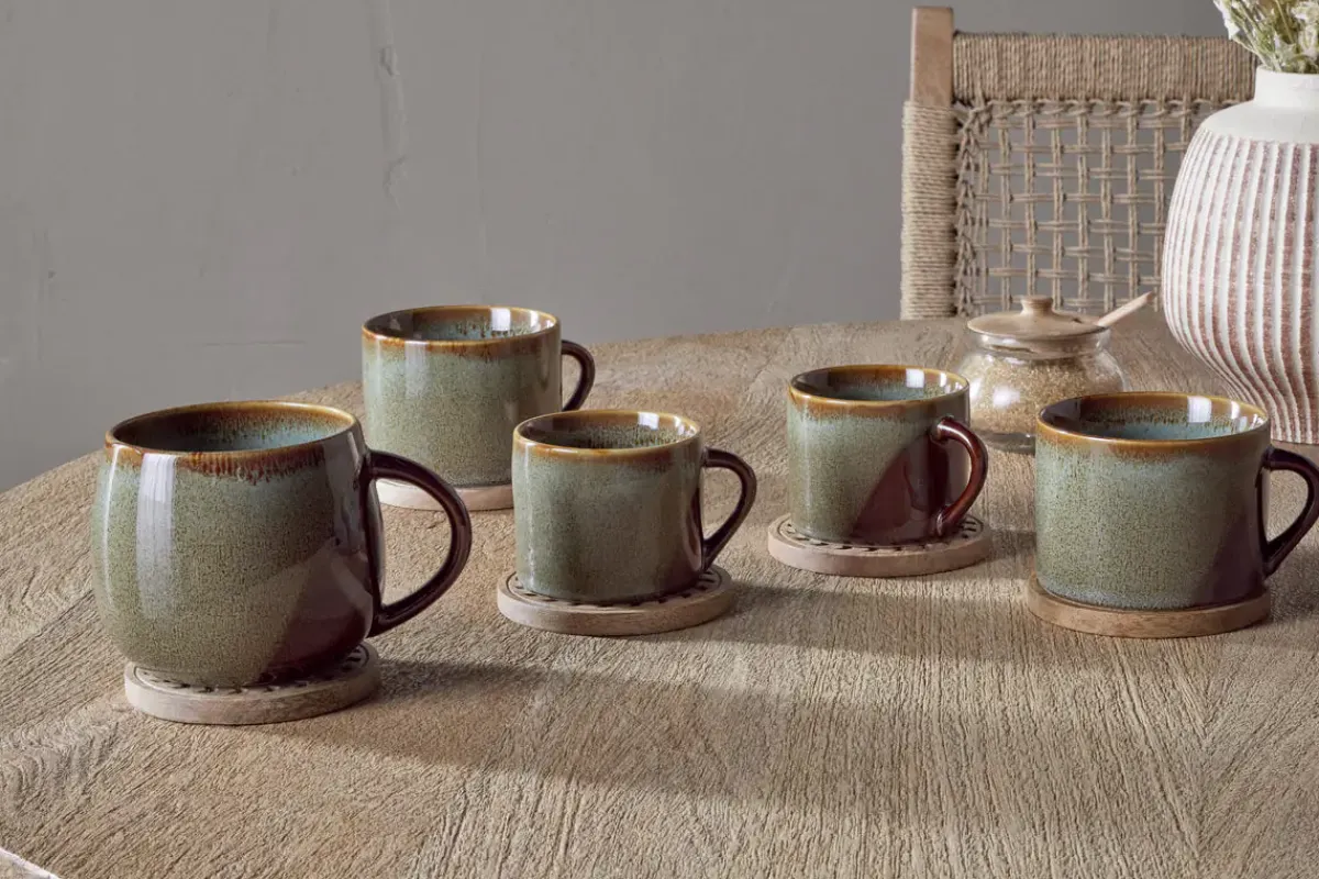 Mugs^Nkuku Naav Mugs - - Large (Set of 2) Blue