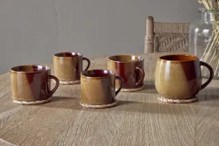 Mugs^Nkuku Naav Mugs - - Small (Set of 2) Mustard