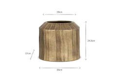 Decorative Home Accessories|Indoor Planters^Nkuku Nabara Cast Aluminium Planter - Antique Brass