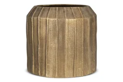 Decorative Home Accessories|Indoor Planters^Nkuku Nabara Cast Aluminium Planter - Antique Brass