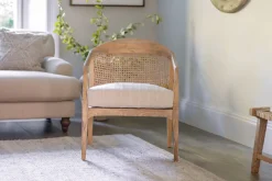 Bedroom|Occasional Chairs^Nkuku Nabhi Mango Wood & Cane Occasional Chair - Natural