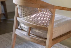 Bedroom|Occasional Chairs^Nkuku Nabhi Mango Wood & Cane Occasional Chair - Natural
