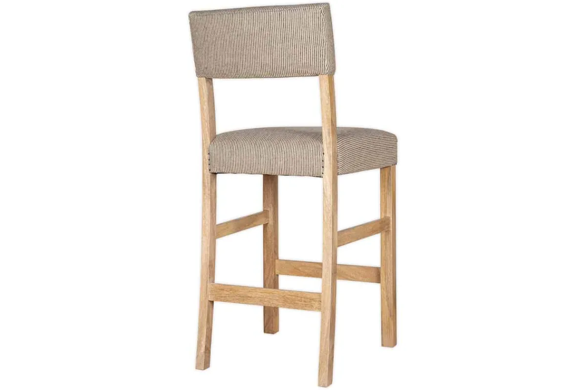 Kitchen & Dining|Bar Stools & Bar Chairs^Nkuku Nadeeka Linen Upholstered Counter Chair - Soft Grey