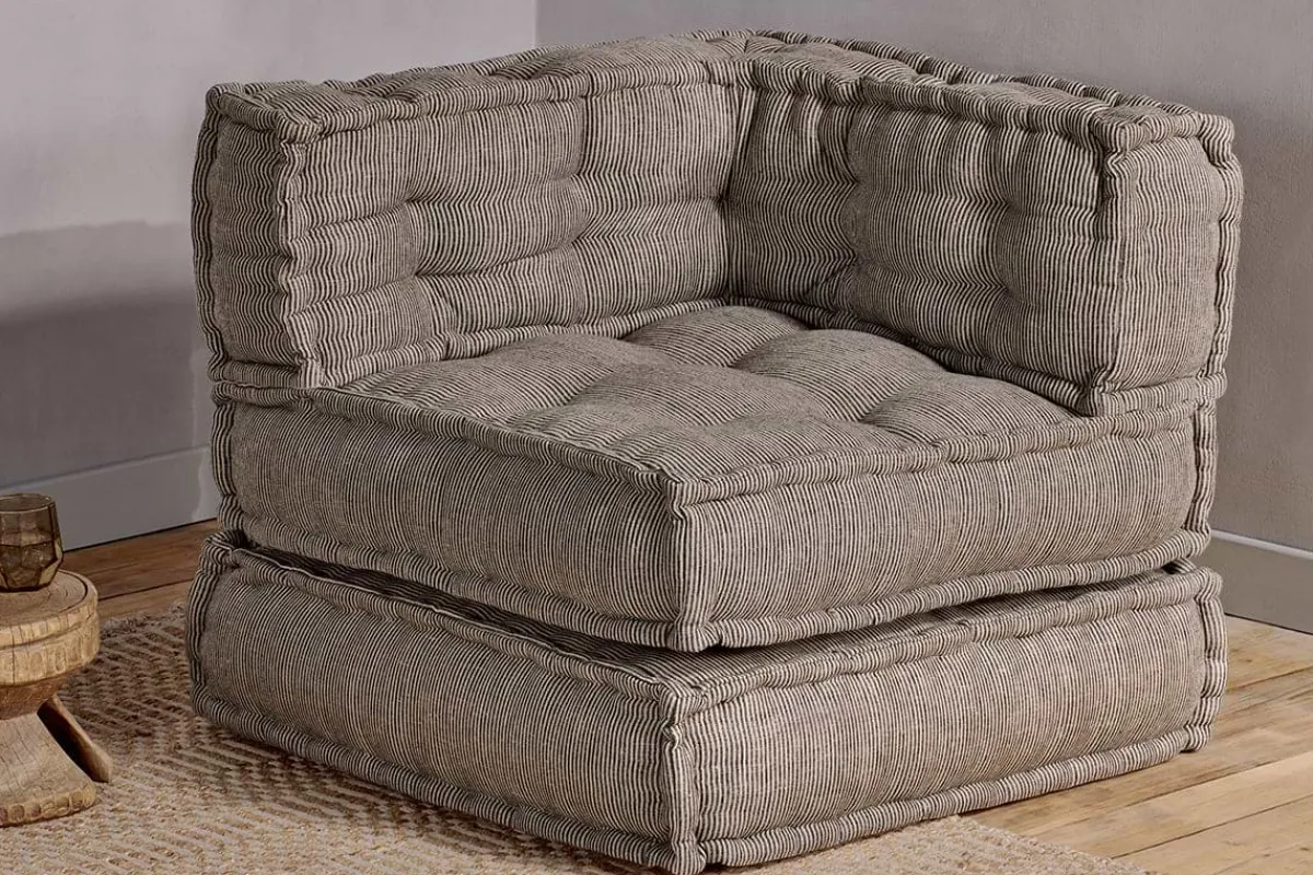 Ready To Deliver Sofas^Nkuku Nadeeka Modular Corner - Soft Grey