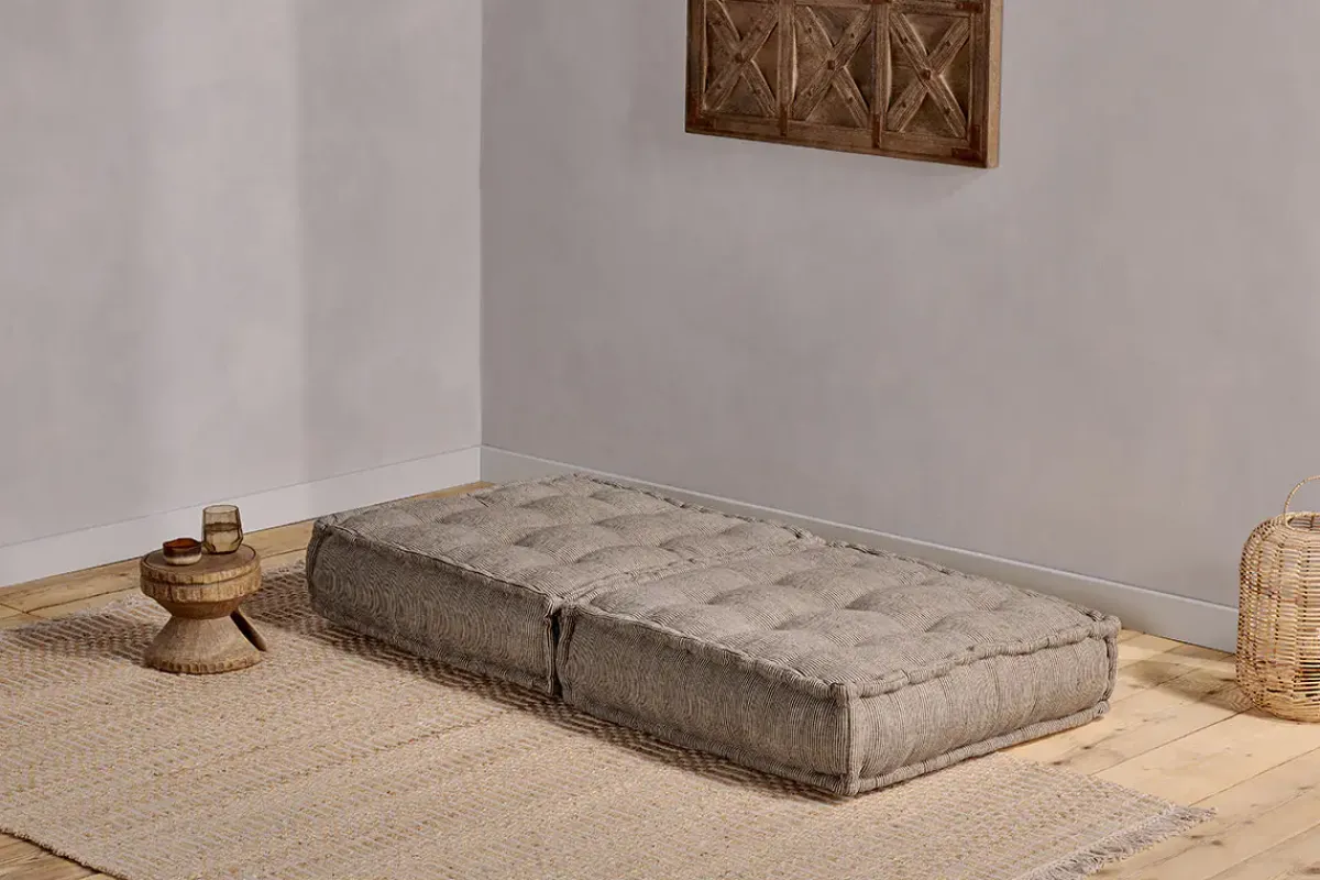 Living|Footstools & Poufs^Nkuku Nadeeka Modular Sofa Footstool - Soft Grey