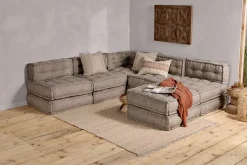 Living|Footstools & Poufs^Nkuku Nadeeka Modular Sofa Footstool - Soft Grey