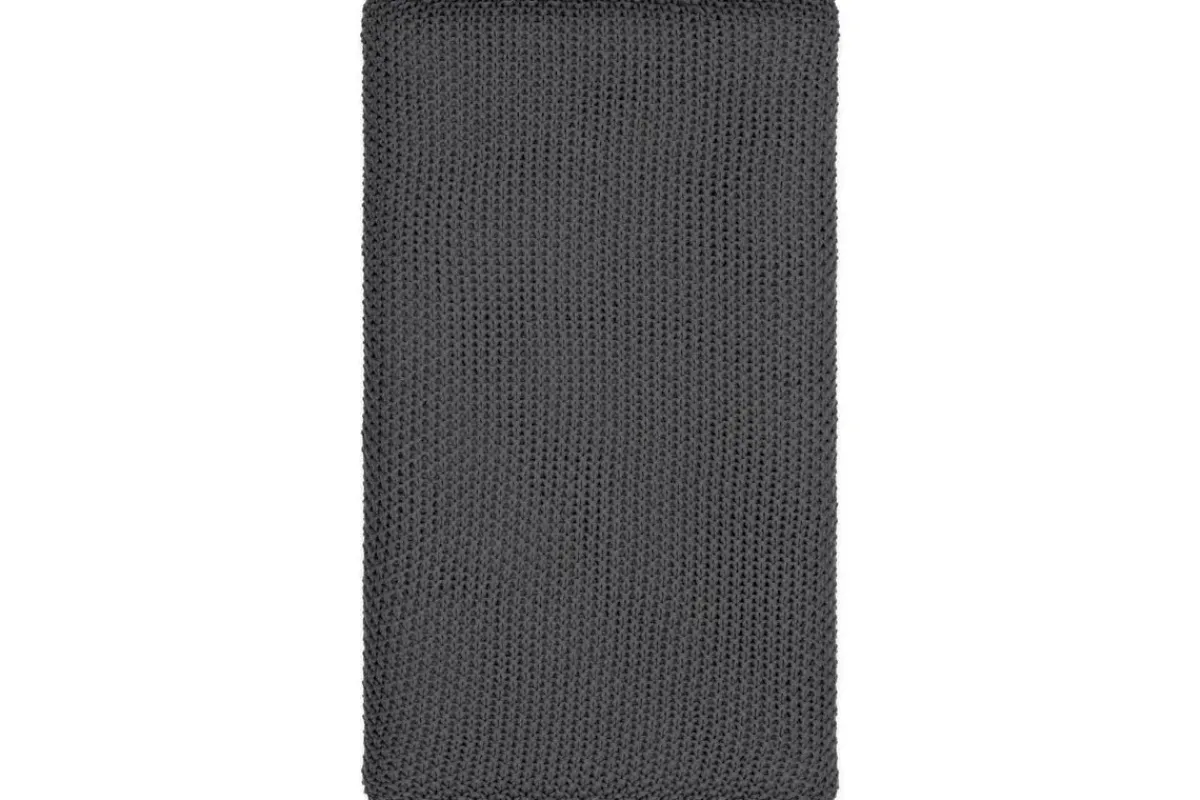Bedroom Textiles|Blankets & Throws^Nkuku Nahan Moss Stitch Cotton Throw - Charcoal