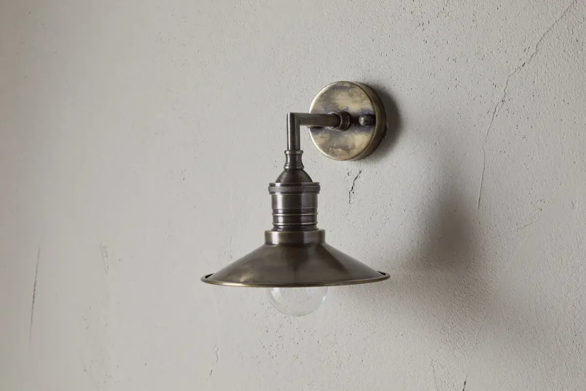 Wall Lights^Nkuku Najja Brass Wall Lamp - Antique Brass