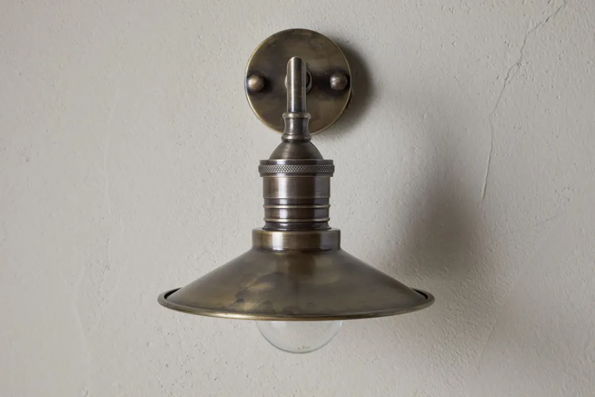 Wall Lights^Nkuku Najja Brass Wall Lamp - Antique Brass