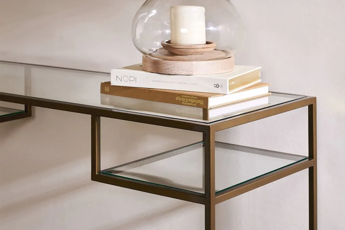 Hallway & Bootroom|Living^Nkuku Nakuru Iron & Glass Console Table