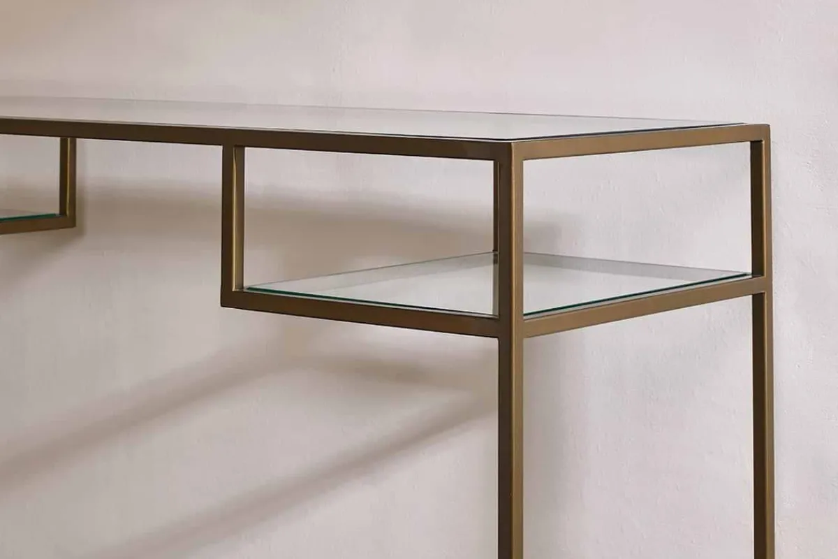 Hallway & Bootroom|Living^Nkuku Nakuru Iron & Glass Console Table