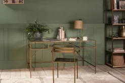 Home Office|Desks^Nkuku Nakuru Iron & Glass Desk