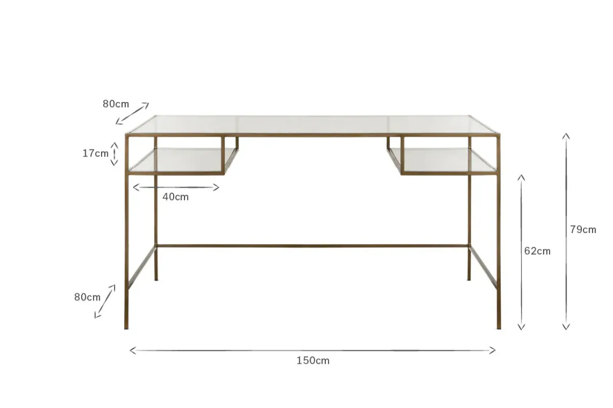 Home Office|Desks^Nkuku Nakuru Iron & Glass Desk