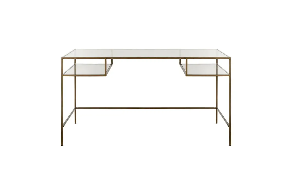 Home Office|Desks^Nkuku Nakuru Iron & Glass Desk