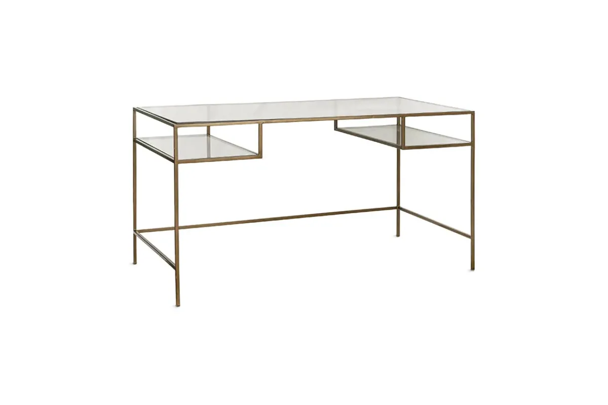 Home Office|Desks^Nkuku Nakuru Iron & Glass Desk