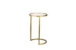 Living|Side Tables^Nkuku Nakuru Iron & Glass Side Table Set - Brass