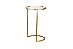 Living|Side Tables^Nkuku Nakuru Iron & Glass Side Table Set - Brass