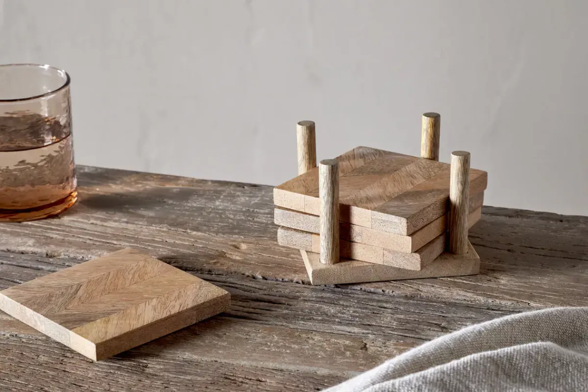 Table Settings & Linens^Nkuku Nalbari Coasters - Natural (Set of 4)