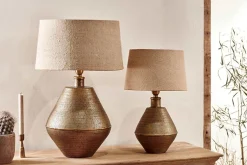 Table Lamps^Nkuku Nalgonda Lamp - Antique Brass - Large