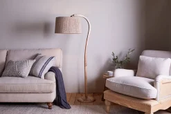 Floor Lamps^Nkuku Namira Mango Wood Floor Lamp - Natural