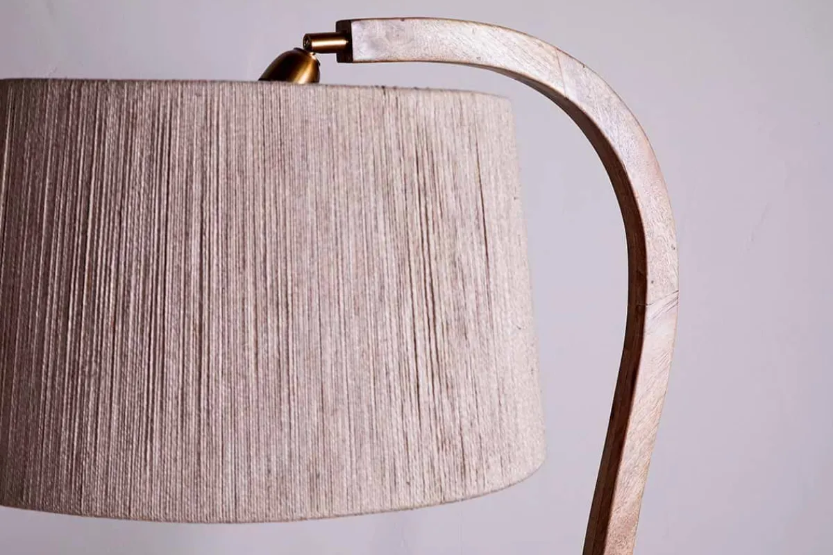 Floor Lamps^Nkuku Namira Mango Wood Floor Lamp - Natural