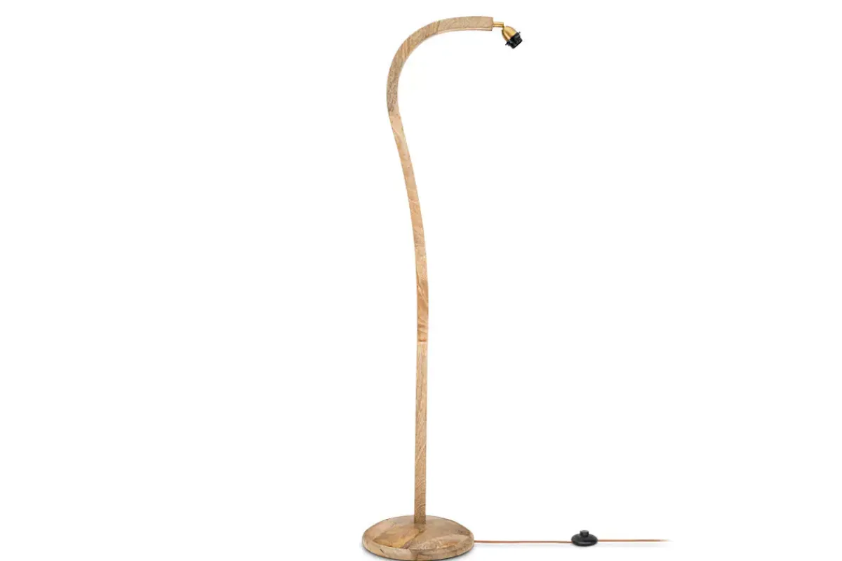 Floor Lamps^Nkuku Namira Mango Wood Floor Lamp - Natural