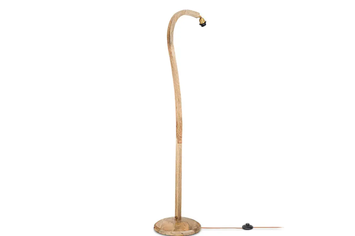 Floor Lamps^Nkuku Namira Mango Wood Floor Lamp - Natural