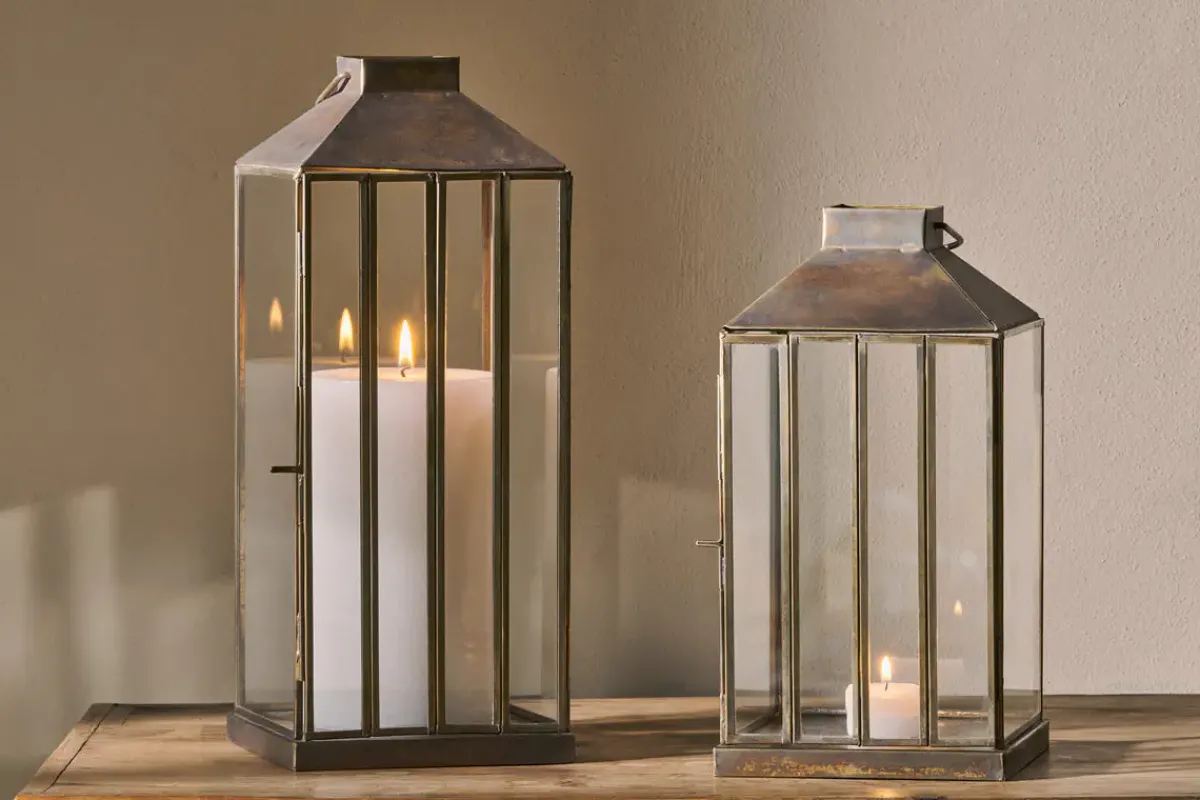 Decorative Home Accessories|Lanterns^Nkuku Nampo Lantern - Aged Antique