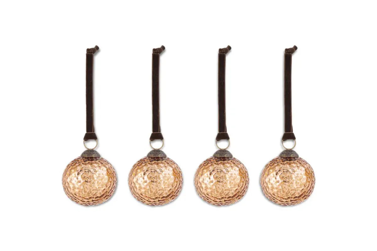 Baubles & Tree Decorations|Winter Berries^Nkuku Narangi Baubles - Copper (Set of 4)