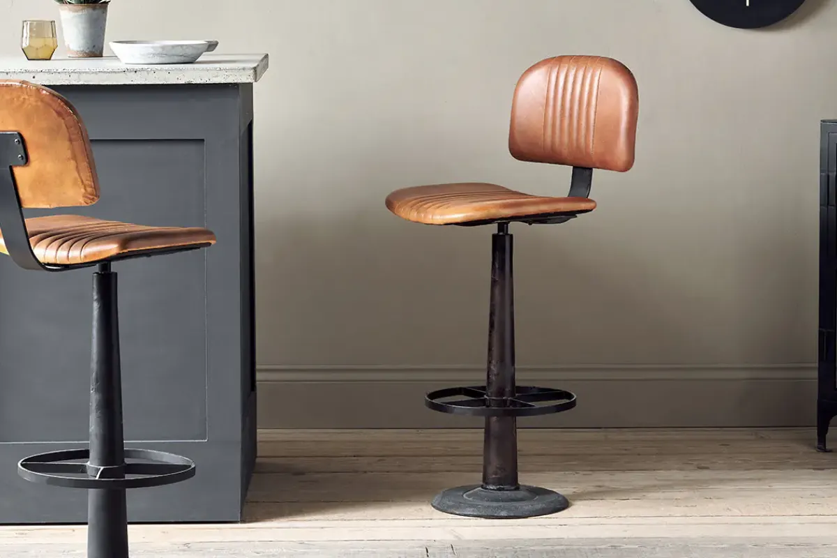 Kitchen & Dining|Bar Stools & Bar Chairs^Nkuku Narwana Bar Chair - Aged Tan